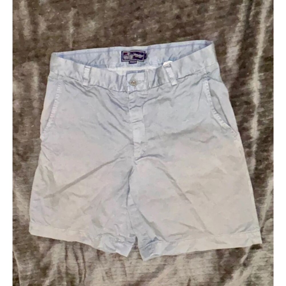 Southern Tide Men's Allen Fit Vintage Chino Shorts Light Blue Grey Cotton Sz 30